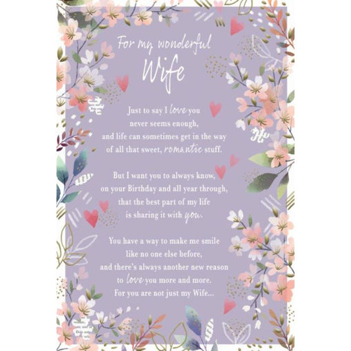 Picture of FOR MY WONDERFUL WIFE BIRTHDAY CARD